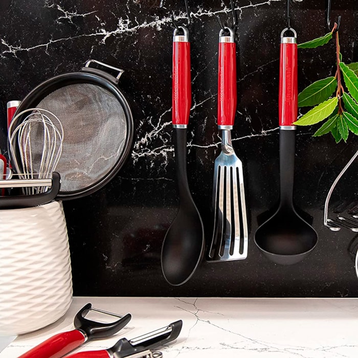 Fatiador de Queijo em Inox Vermelho KitchenAid - 21cm - Madel Home