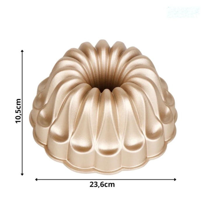 Forma de Bolo em Alumínio Antiaderente Fountain Baker's Secret - 23,6cm - Madel Home