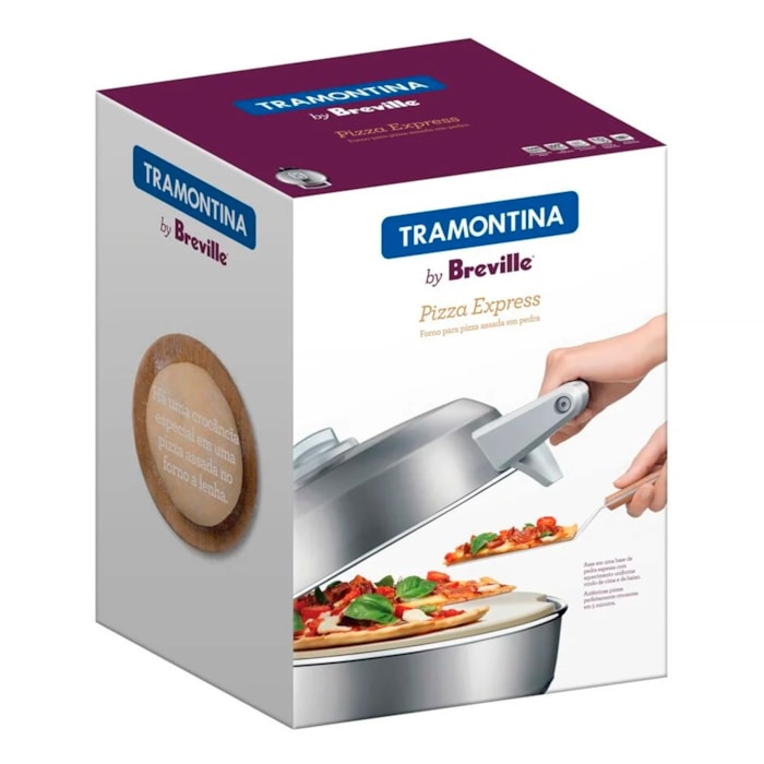 Forno Elétrico para Pizza em Carbono e Cerâmica 30 cm Tramontina by Breville - 220V - Madel Home