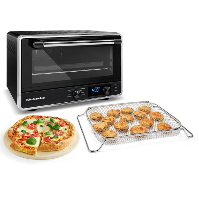 Forno Multifunções com Air Fryer Inox Black Matte KitchenAid - 110V - Madel Home