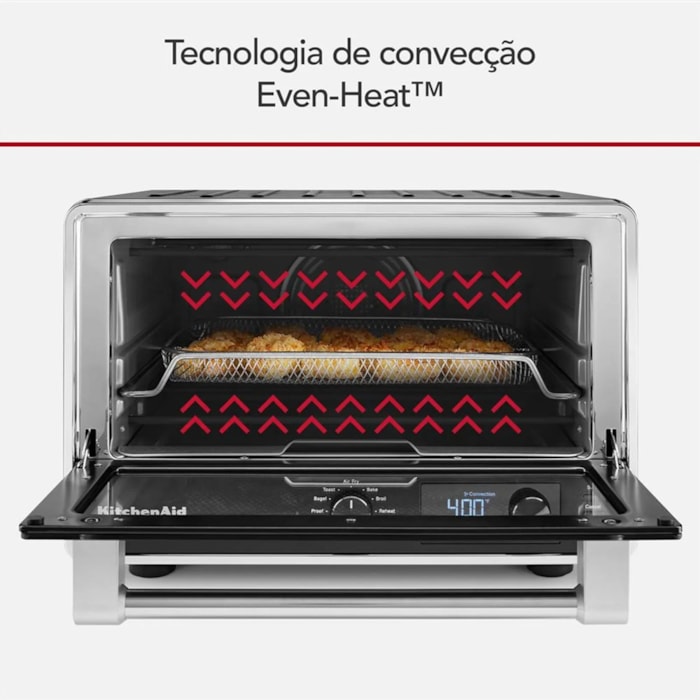 Forno Multifunções com Air Fryer Inox Black Matte KitchenAid - 110V - Madel Home
