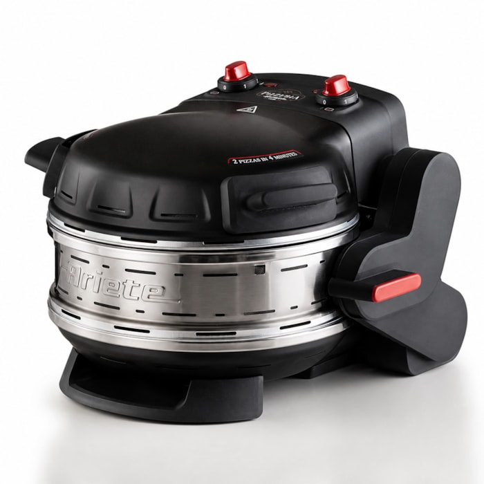 Forno Pizza Elétrico Duplo Preto 1800W 400ºC Pedra Refratária Ariete - 127V - Madel Home