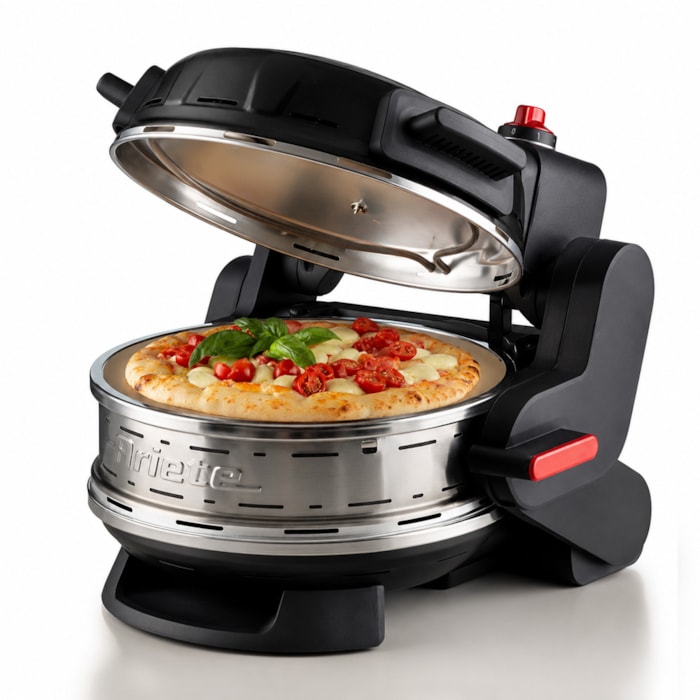Forno Pizza Elétrico Duplo Preto 2100W 400ºC Pedra Refratária Ariete - 220V - Madel Home