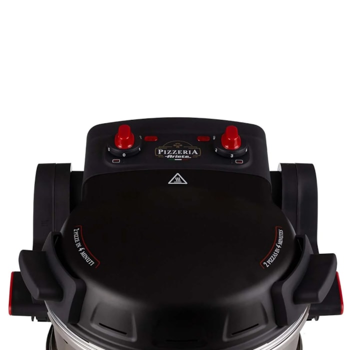 Forno Pizza Elétrico Duplo Preto 2100W 400ºC Pedra Refratária Ariete - 220V - Madel Home
