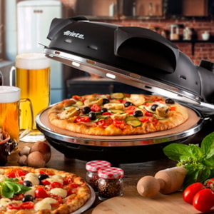 Forno Pizza Elétrico Pedra Refratária 1200W Ariete Preto - 127V