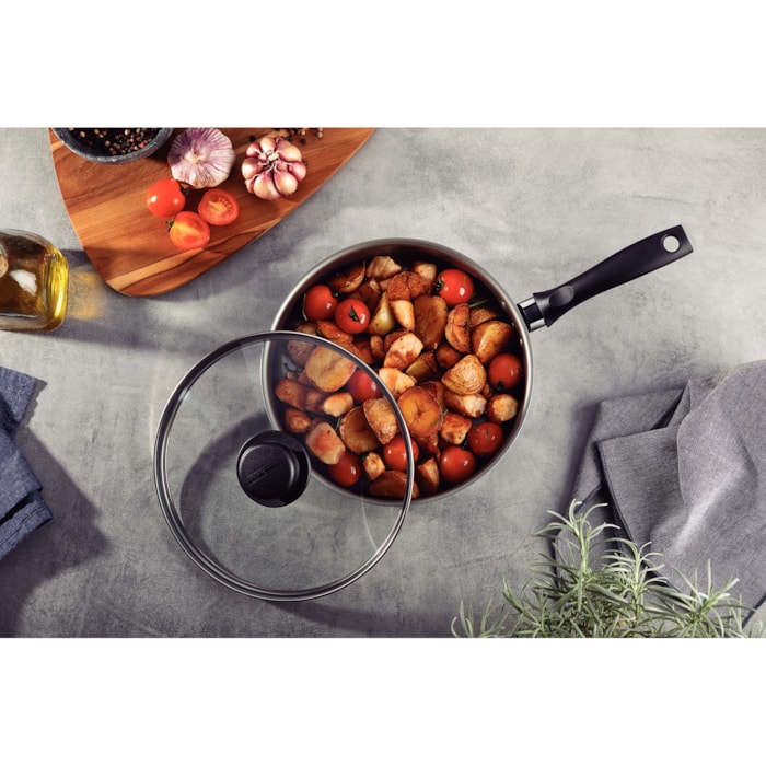 Frigideira Antiaderente Reta Turim Cinza Tramontina - 22cm - Madel Home