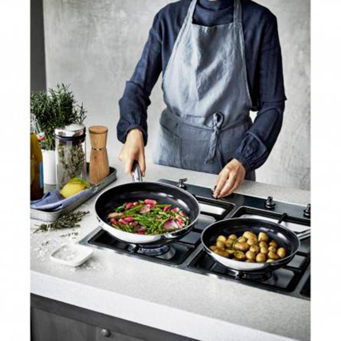 Frigideira de Indução em Inox Nordic Profi Prata WMF - 28cm - Madel Home