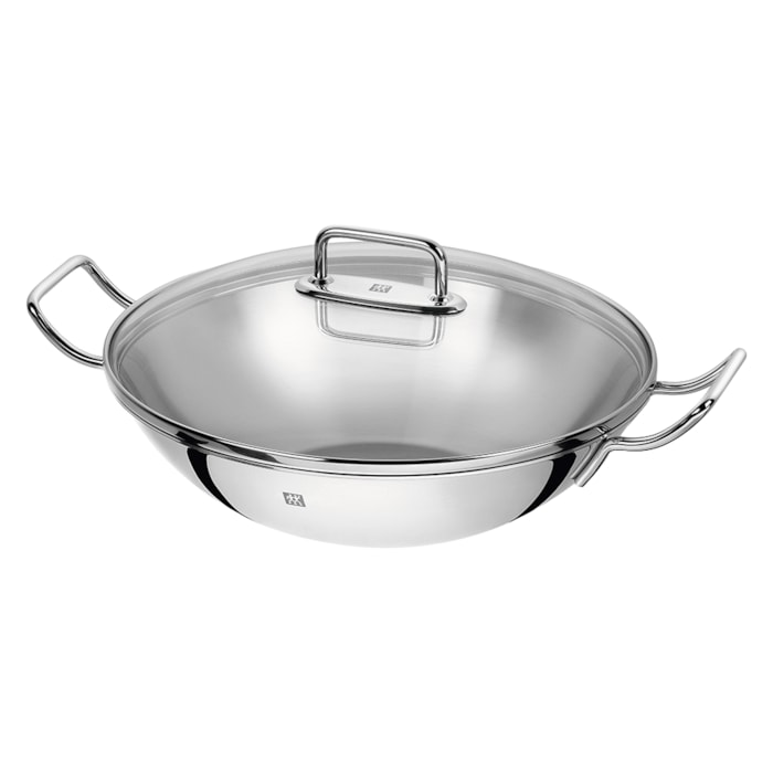 Frigideira Wok Com Tampa Vidro Plus Zwilling - 32cm - Madel Home