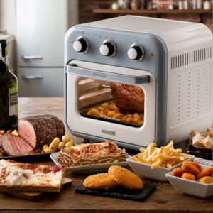 Fritadeira Air Fryer Oven Vintage Azul 1200W 16L Ariete - 127V