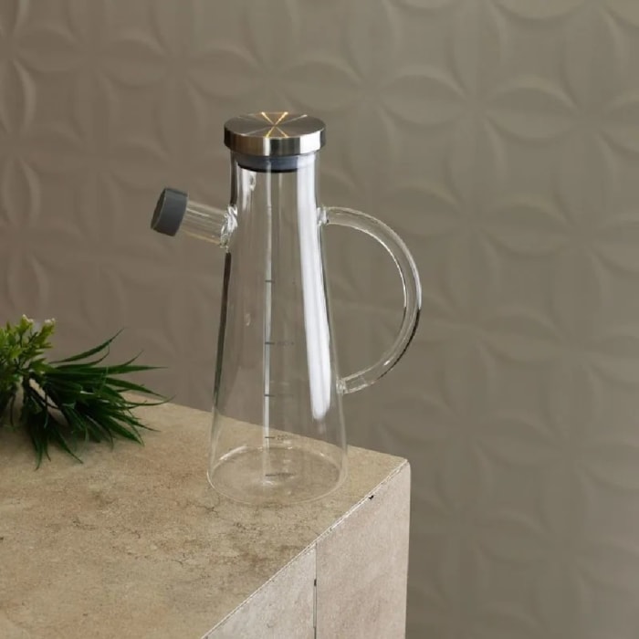 Galheteiro em Vidro Borossilicato com Tampa Slim Wolff - 500ml - Madel Home