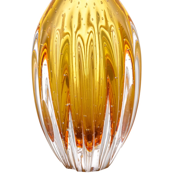 Garrafa Decorativa de Cristal Murano Âmbar - 46cm - Madel Home