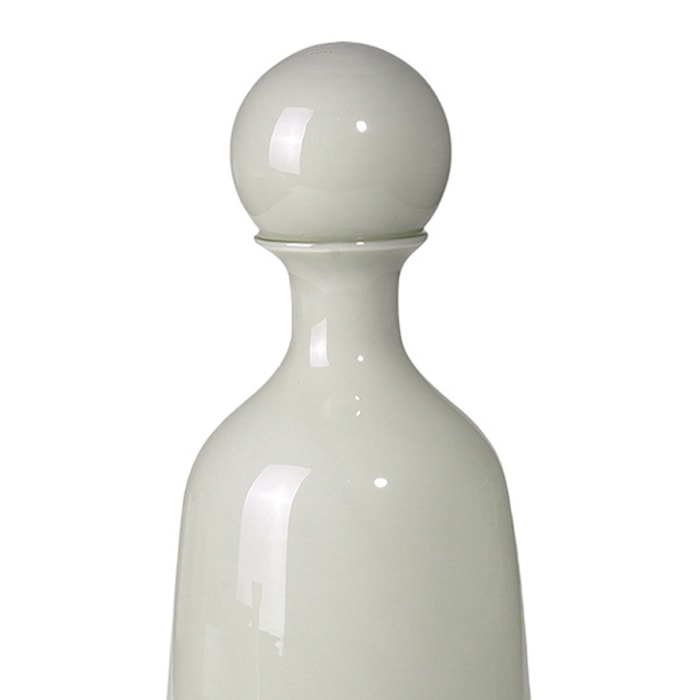 Garrafa Decorativa de Vidro Cinza Claro - 39cm - Madel Home
