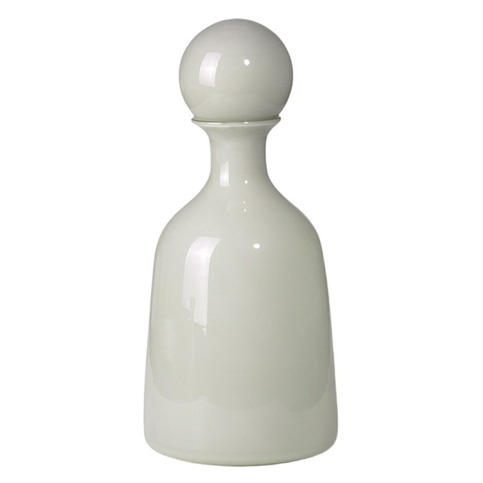 Garrafa Decorativa de Vidro Cinza Claro - 39cm - Madel Home