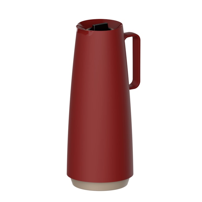 Garrafa Térmica Exata com Ampola em Plástico e Vidro Vermelho Tramontina - 1L - Madel Home