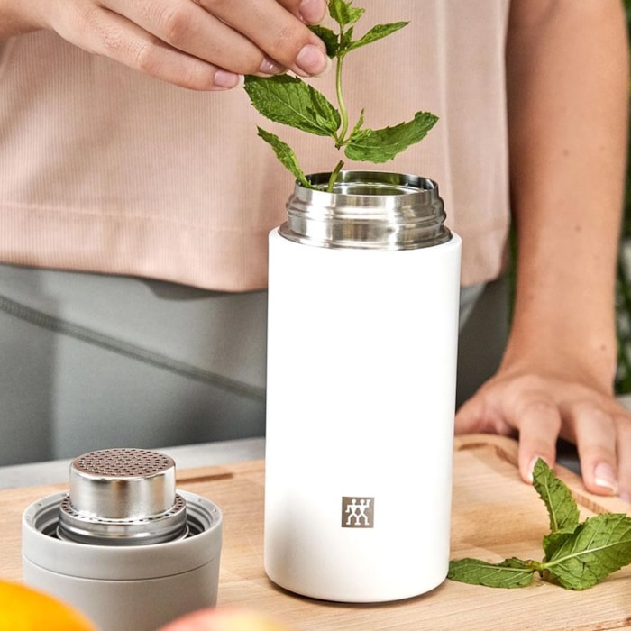 Garrafa Térmica Infusão de Chá e Frutas Branco Zwilling - 420ml - Madel Home
