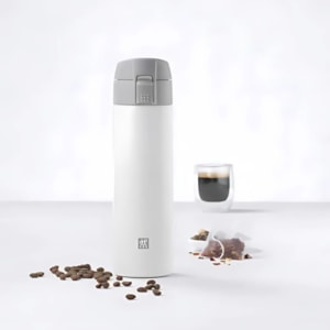 Garrafa Térmica para Viagem Zwilling Cinza e Branca - 450ml
