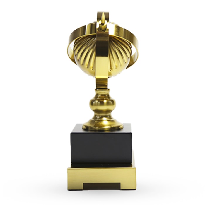 Globo Decorativo com Base em Resina Gold e Black - 30cm - Madel Home