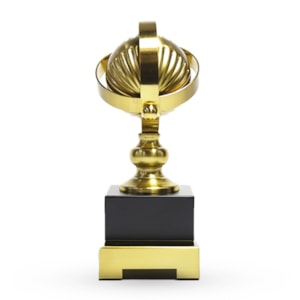 Globo Decorativo com Base em Resina Gold e Black - 30cm