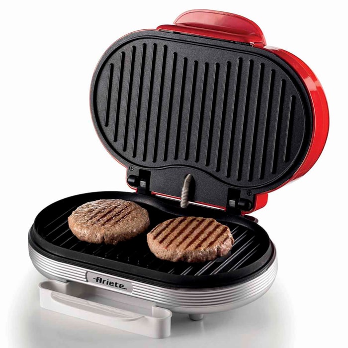 Grill Burguer Retrô Party Time 1200W Vermelho Ariete - 220V - Madel Home