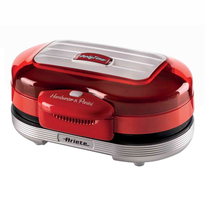 Grill Burguer Retrô Party Time 1200W Vermelho Ariete - 220V - Madel Home