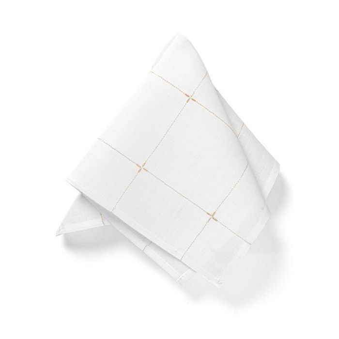 Guardanapo de Tecido Aspen Branco - 45x45cm - Madel Home