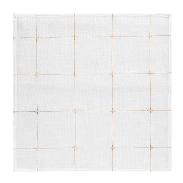 Guardanapo de Tecido Aspen Branco - 45x45cm - Madel Home