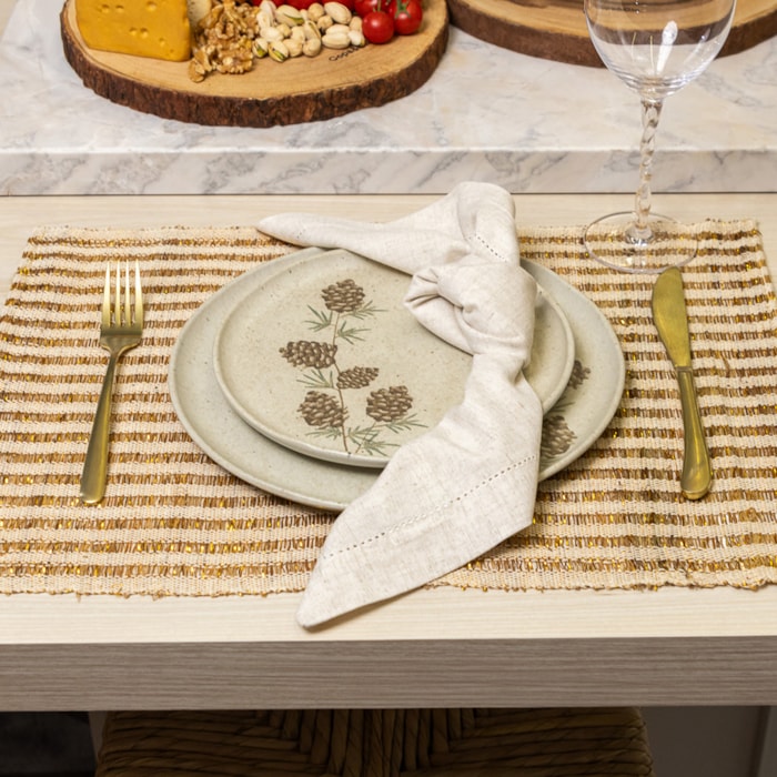 Guardanapo de Tecido Bahamas Natural - 50x50cm - Madel Home