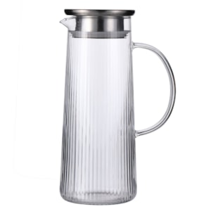 Jarra Aço Inox  e Vidro Borossilicato Twinkle  Fracalanza - 1,4L