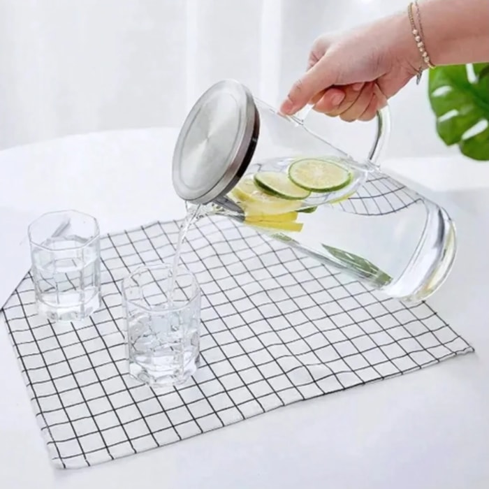 Jarra de Vidro Borossilicato com Tampa Wolff - 1,5L  - Madel Home
