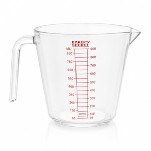 Jarra Medidora Graduada em Plástico Transparente Baker's Secret - 900mL