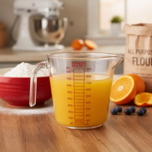 Jarra Medidora Graduada em Plástico Transparente Baker's Secret - 900mL