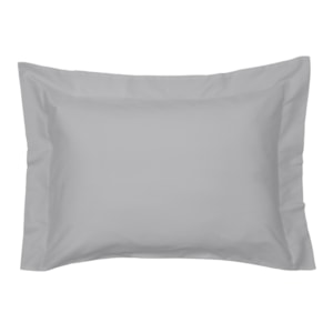 Jogo 2 Fronhas Prata 100% Algodão 300 Fios Satinee Tinto Kacyumara - 50x70cm