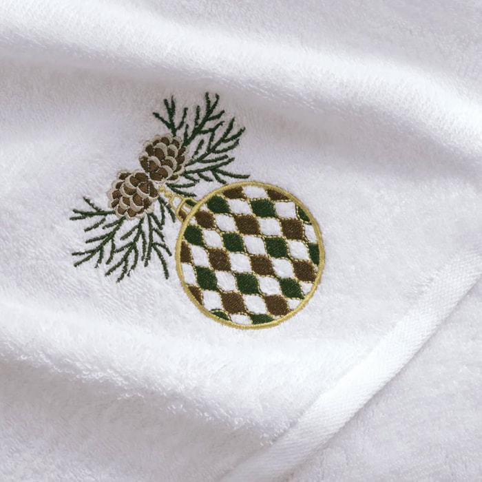 Jogo 2 Toalhas de Lavabo Bordado 100% Algodão Festive Trussardi - Madel Home