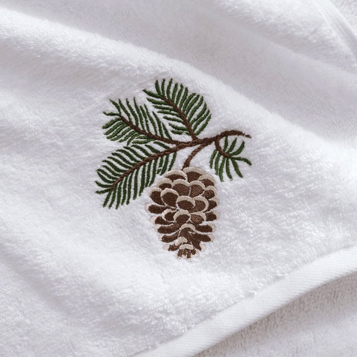Jogo 2 Toalhas de Lavabo Bordado 100% Algodão Festive Trussardi - Madel Home