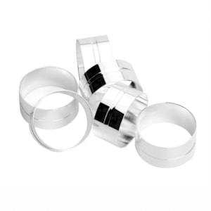 Jogo 6 Argolas para Guardanapo Giardini Inox Riva