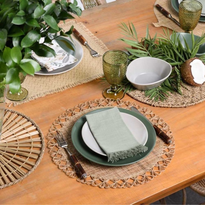Jogo Americano de Palha Natural Ayla - 42cm - Madel Home