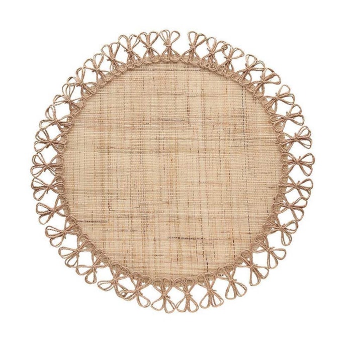 Jogo Americano de Palha Natural Ayla - 42cm - Madel Home