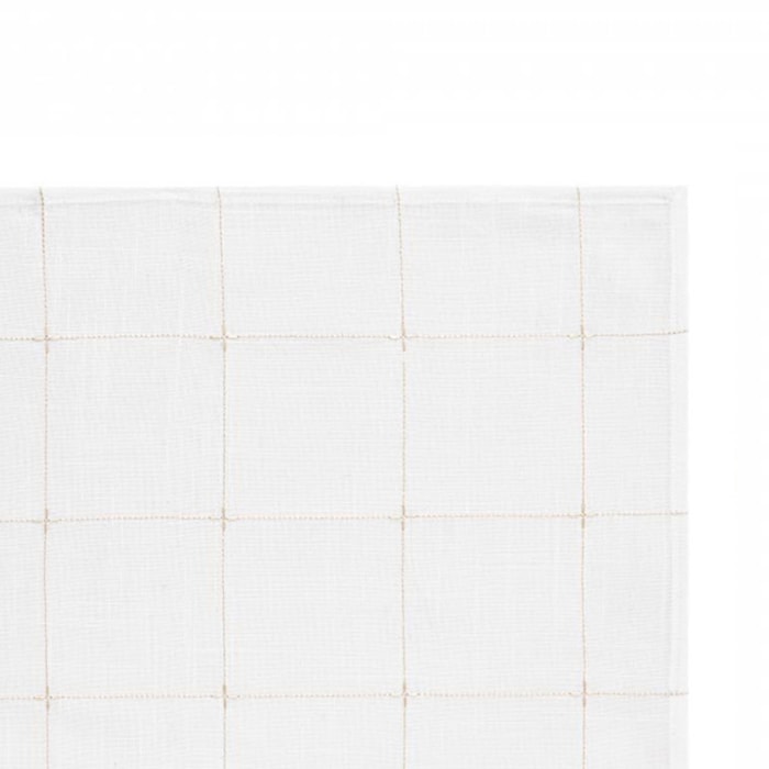 Jogo Americano de Tecido Retangular Aspen Branco - 50x35cm - Madel Home