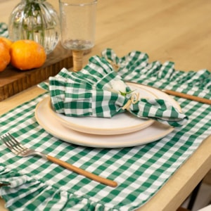 Jogo Americano de Tecido Retangular Toscana Verde - 58x35cm