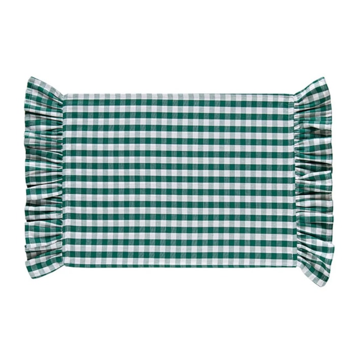 Jogo Americano de Tecido Retangular Toscana Verde - 58x35cm - Madel Home