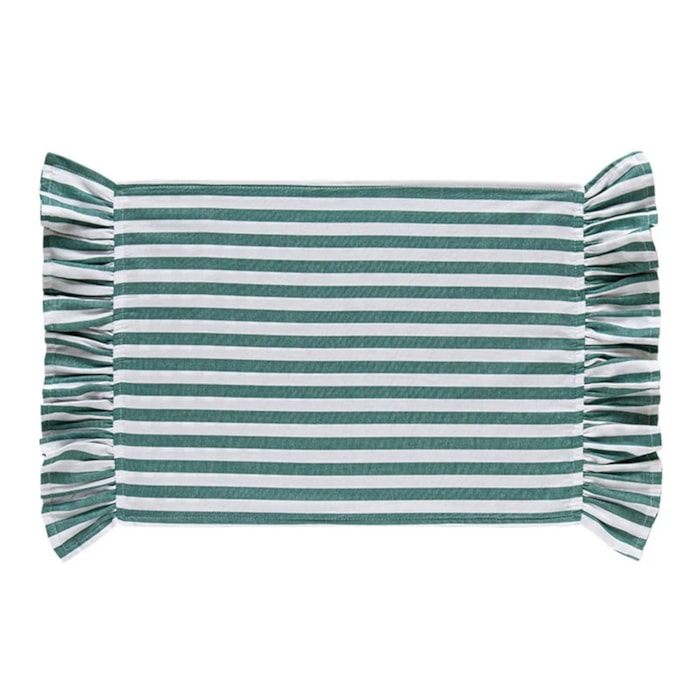 Jogo Americano de Tecido Retangular Toscana Verde - 58x35cm - Madel Home