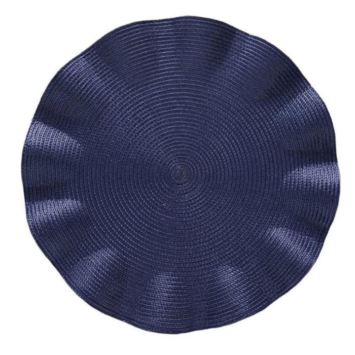 Jogo Americano Redondo Azure Azul - 38cm - Madel Home