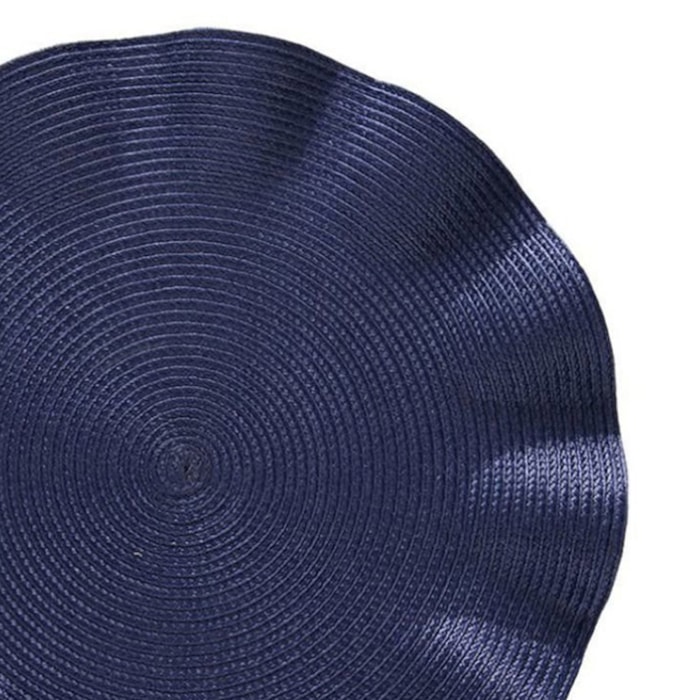 Jogo Americano Redondo Azure Azul - 38cm - Madel Home