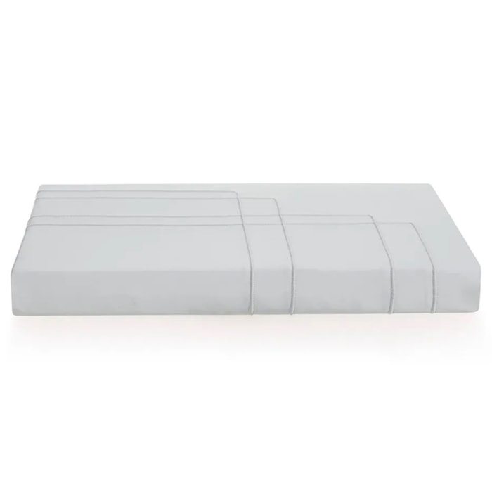 Jogo Capa de Edredom Queen 100% Algodão Egípcio 300 Fios Branco Vernazza Trussardi - Madel Home