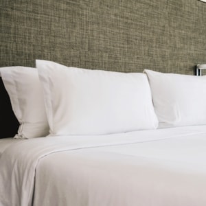 Jogo de Cama Casal 100% Algodão 200 Fios Nogueira Branco Liso