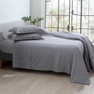 Jogo de Cama Casal 100% Algodão 300 Fios Silver Satinée Kacyumara