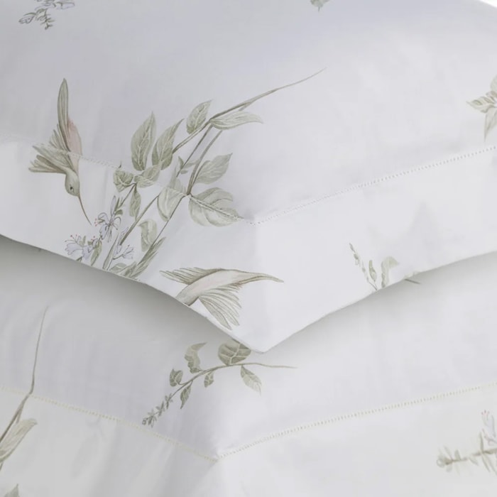 Jogo de Cama King 100% Algodão 200 Fios Branco Saboia Trussardi - Madel Home
