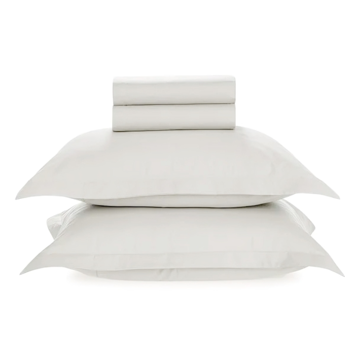 Jogo de Cama King 100% Algodão 200 Fios Nogueira Cinza Liso - Madel Home