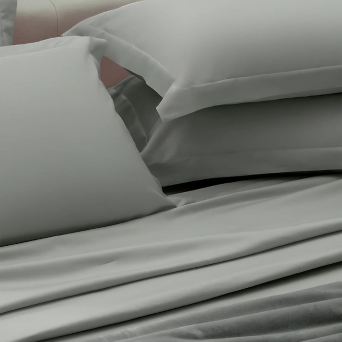 Jogo de Cama King 100% Algodão 200 Fios Nogueira Fendi Liso - Madel Home