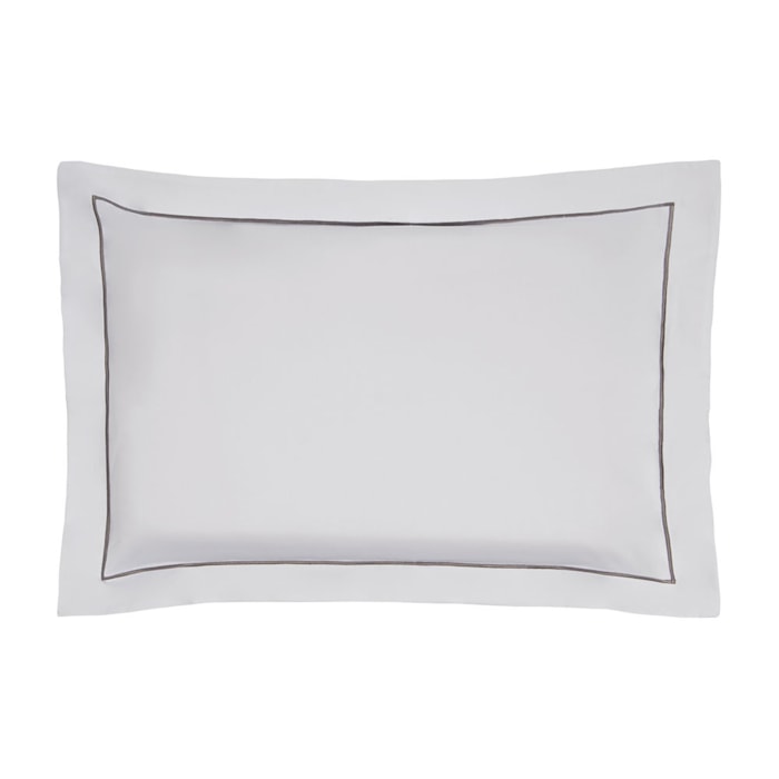 Jogo de Cama King 100% Algodão 300 Fios Branco/Fend Lazio Kacyumara - Madel Home